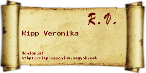Ripp Veronika névjegykártya